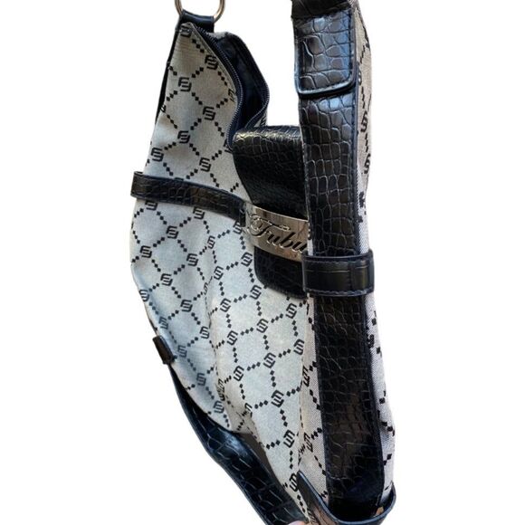 Vtg FUBU  y2k Lightweight Bag Black/Gray - Picture 6 of 7